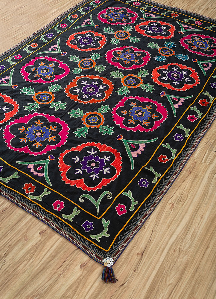 jean grey and black cotton hand loom Home Textile - FoldShot