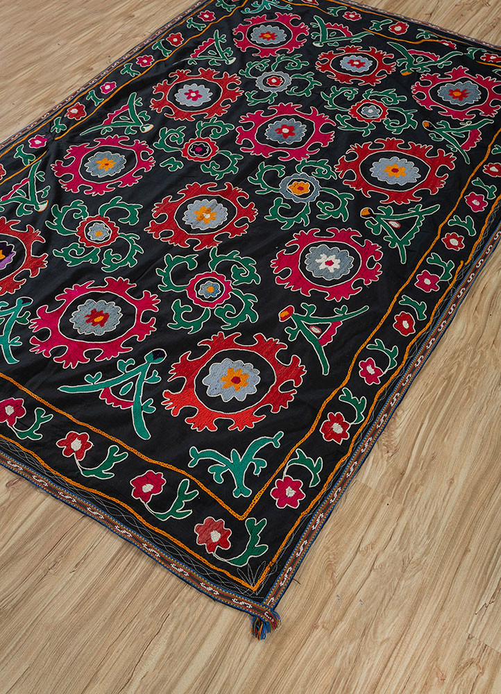 jean grey and black cotton hand loom Home Textile - FoldShot