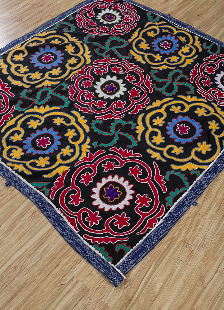 jean grey and black cotton hand loom Home Textile - FoldShot