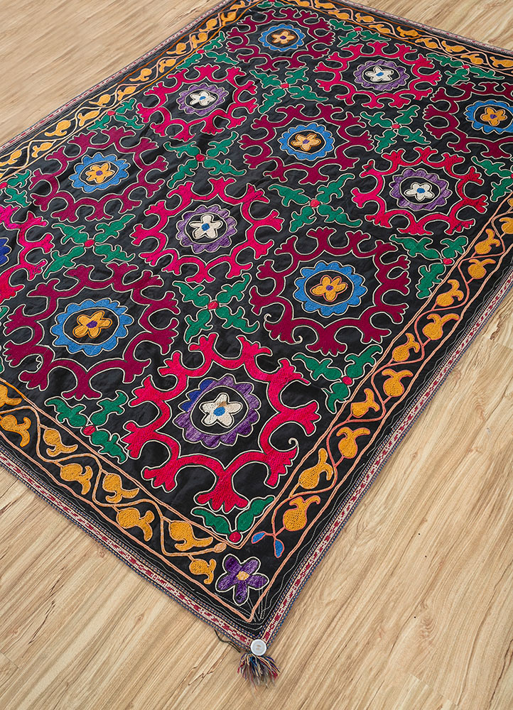 jean grey and black cotton hand loom Home Textile - FoldShot