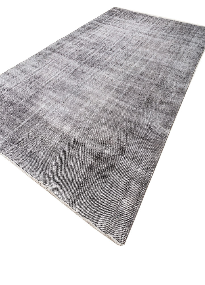 vintage grey and black wool hand knotted Rug - FoldShot vintage grey and black wool hand knotted Rug - FoldShot