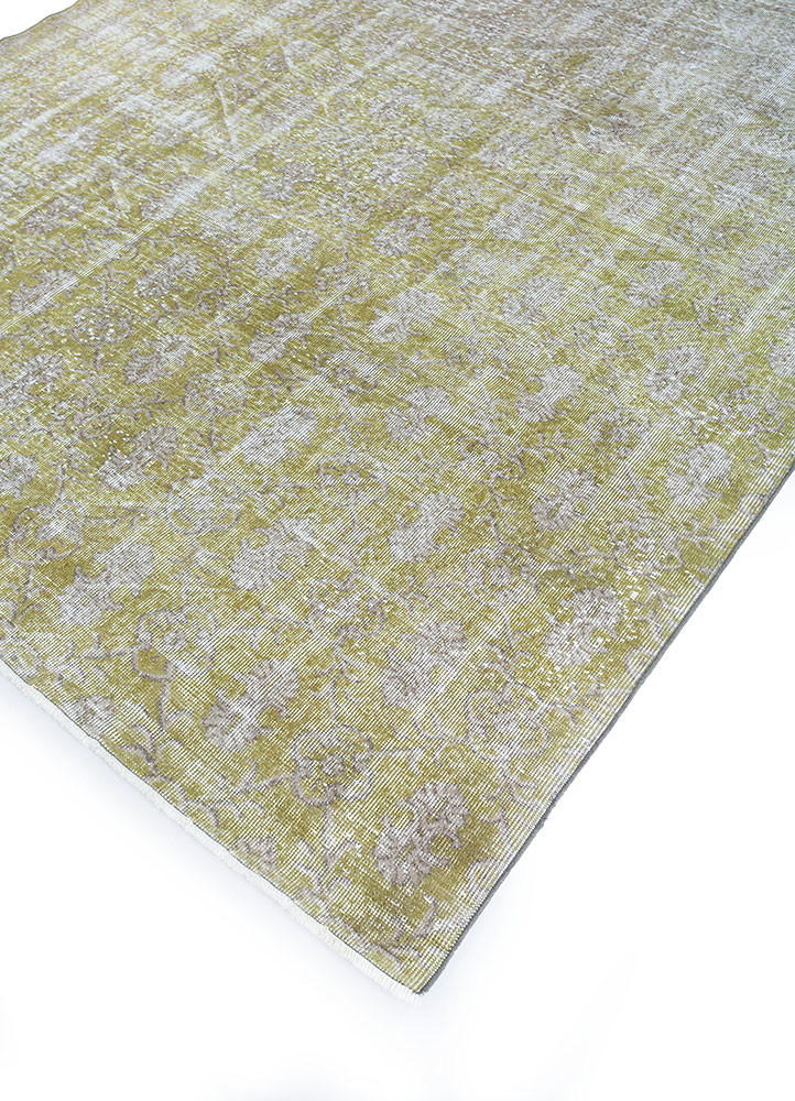 vintage green wool hand knotted Rug - FoldShot vintage green wool hand knotted Rug - FoldShot
