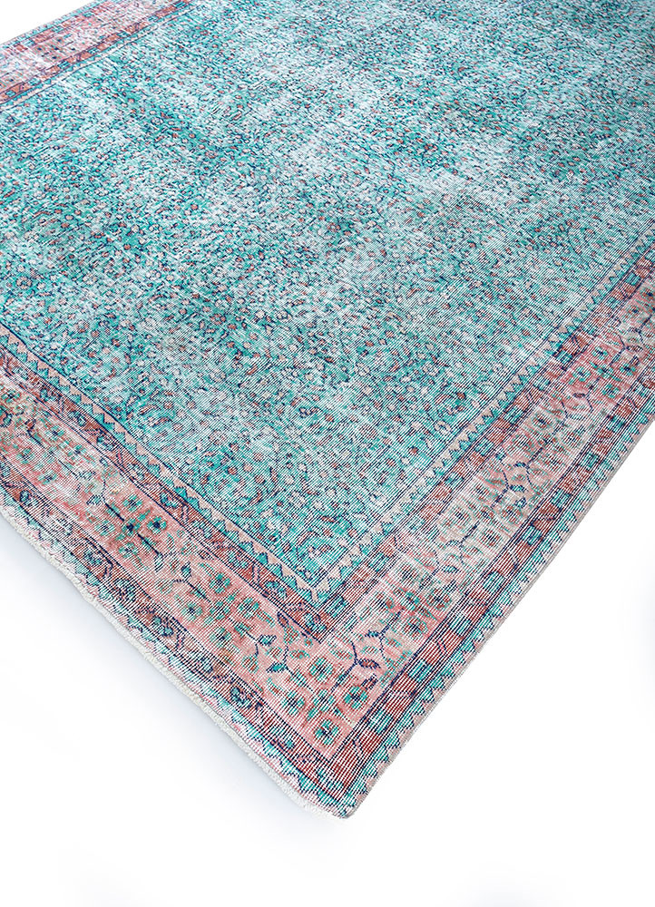 vintage green wool hand knotted Rug - FoldShot vintage green wool hand knotted Rug - FoldShot