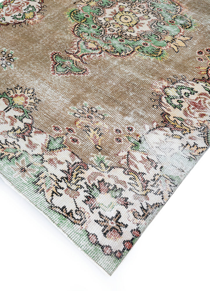 vintage green wool hand knotted Rug - FoldShot vintage green wool hand knotted Rug - FoldShot