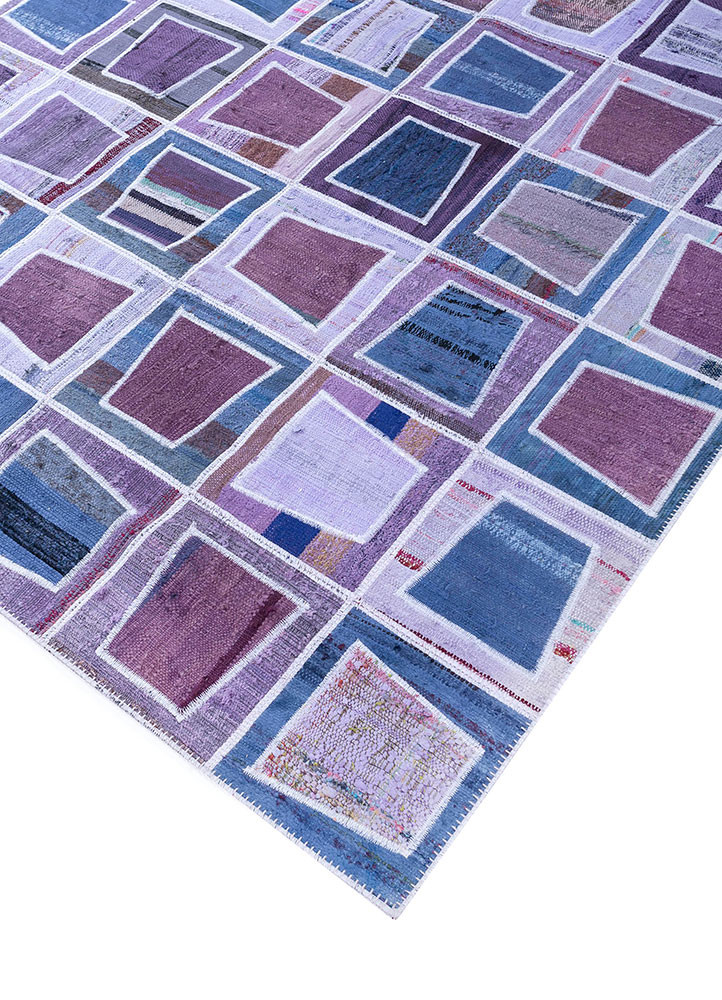provenance pink and purple wool hand knotted Rug - FoldShot provenance pink and purple wool hand knotted Rug - FoldShot