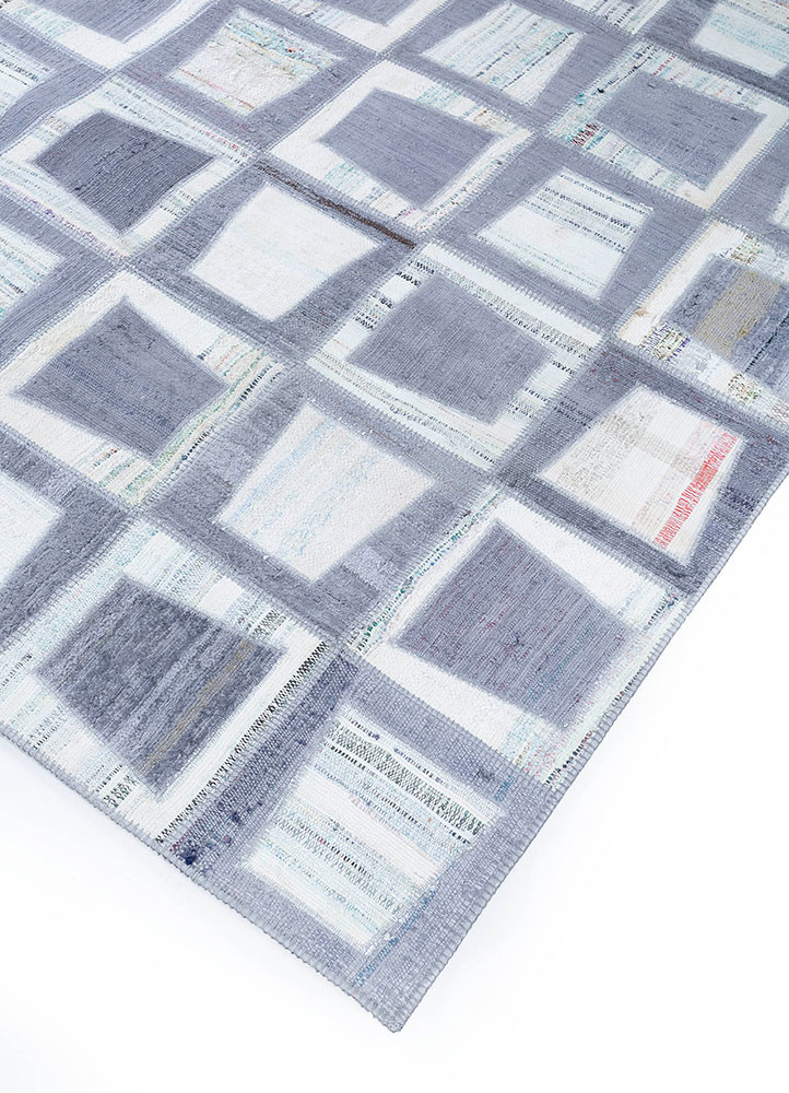 provenance grey and black wool hand knotted Rug - FoldShot provenance grey and black wool hand knotted Rug - FoldShot
