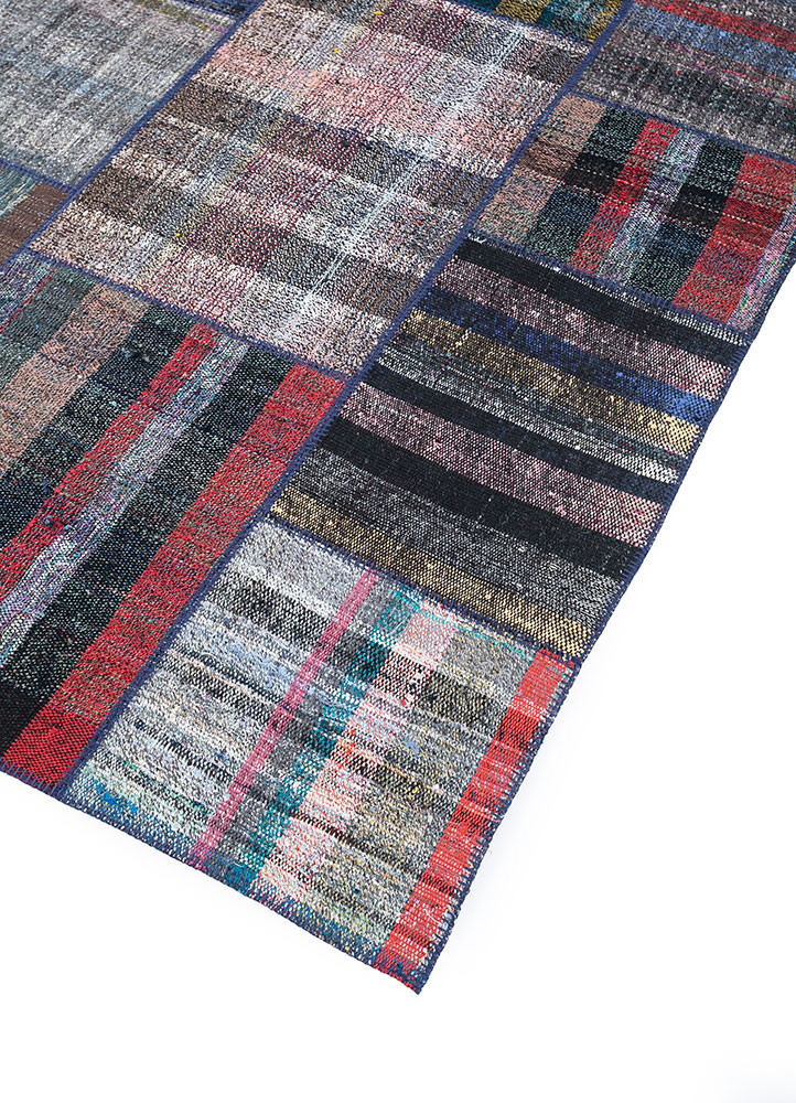 provenance grey and black wool hand knotted Rug - FoldShot provenance grey and black wool hand knotted Rug - FoldShot
