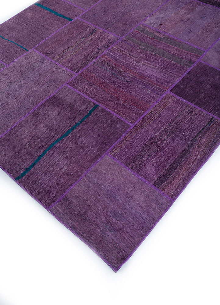 provenance pink and purple wool hand knotted Rug - FoldShot provenance pink and purple wool hand knotted Rug - FoldShot