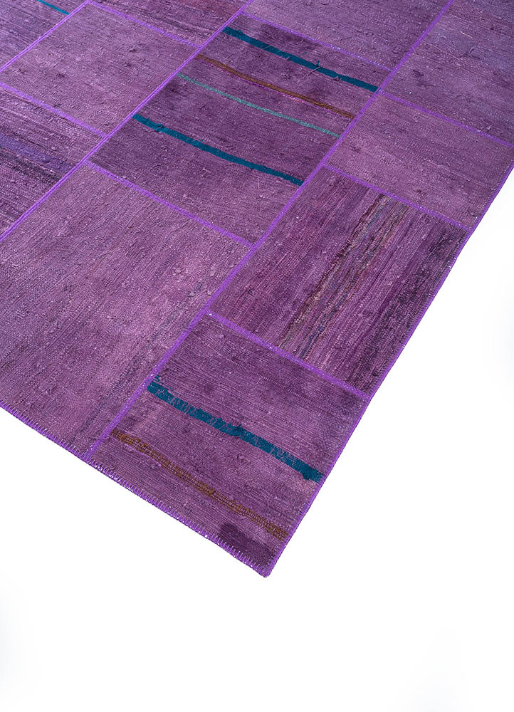 provenance pink and purple wool hand knotted Rug - FoldShot provenance pink and purple wool hand knotted Rug - FoldShot
