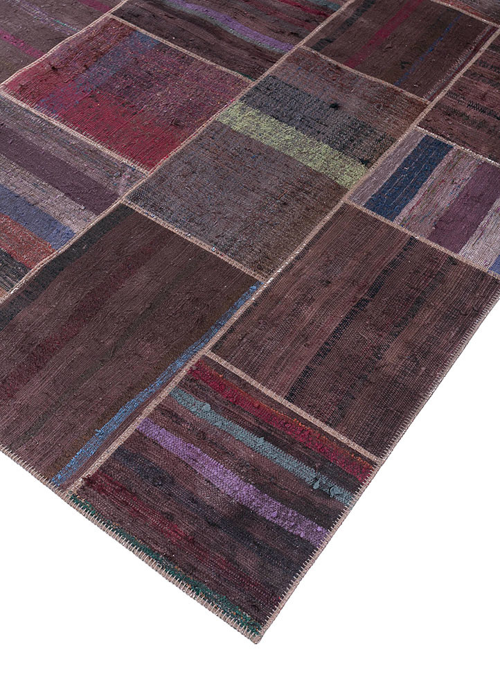 provenance beige and brown wool hand knotted Rug - FoldShot provenance beige and brown wool hand knotted Rug - FoldShot