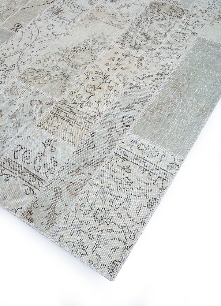 provenance grey and black wool hand knotted Rug - FoldShot provenance grey and black wool hand knotted Rug - FoldShot