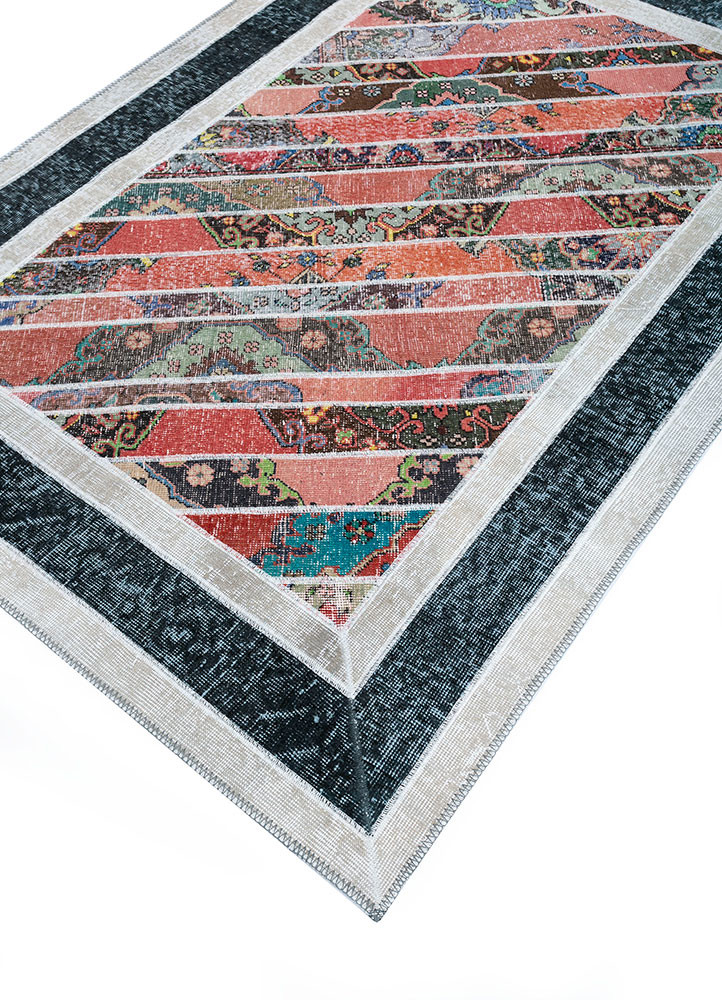 provenance red and orange wool hand knotted Rug - FoldShot provenance red and orange wool hand knotted Rug - FoldShot