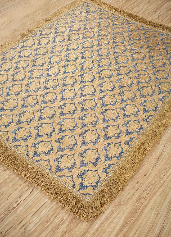 bespoke sile blue polyester hand loom Home Textile - FoldShot