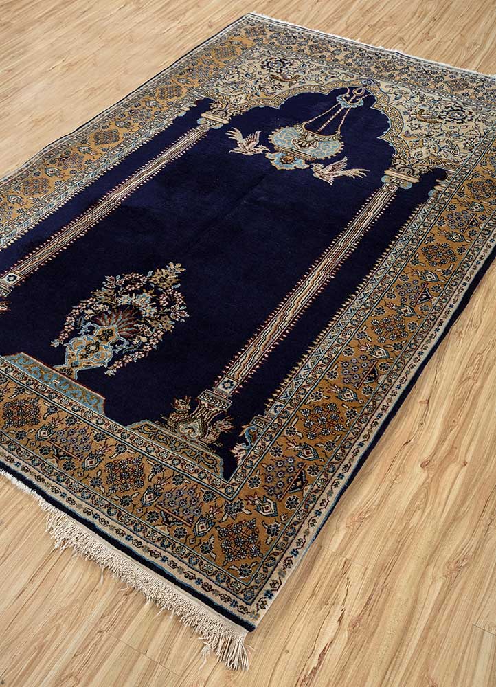 Aalam Blue Hand Knotted Wool RugsPae4808Jaipur Rugs