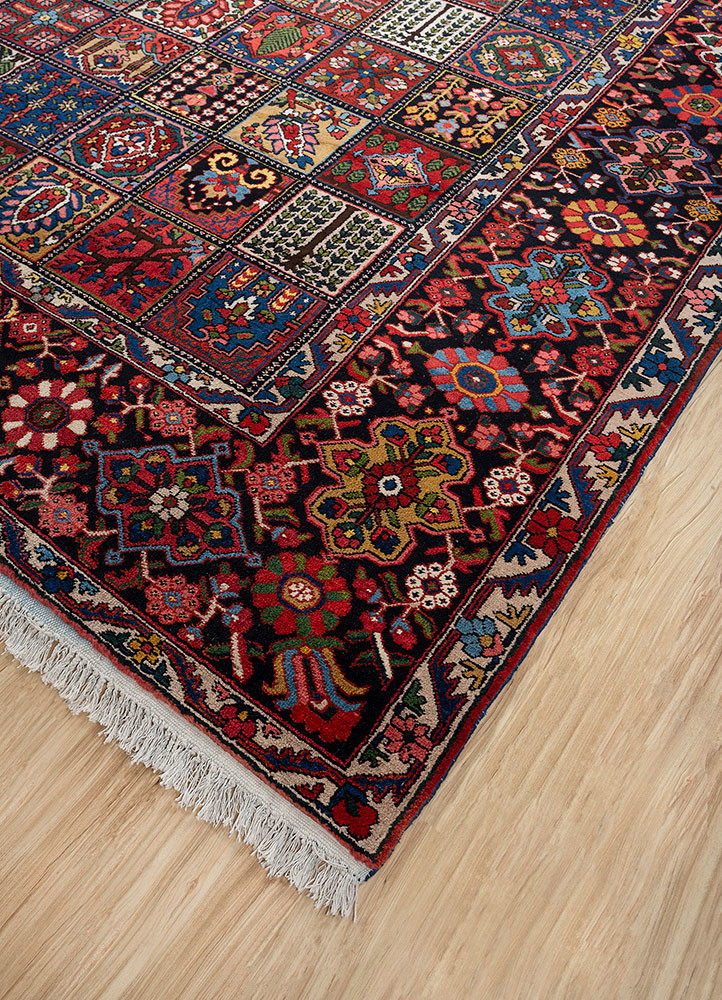 aalam red and orange wool hand knotted Rug - FoldShot aalam red and orange wool hand knotted Rug - FoldShot