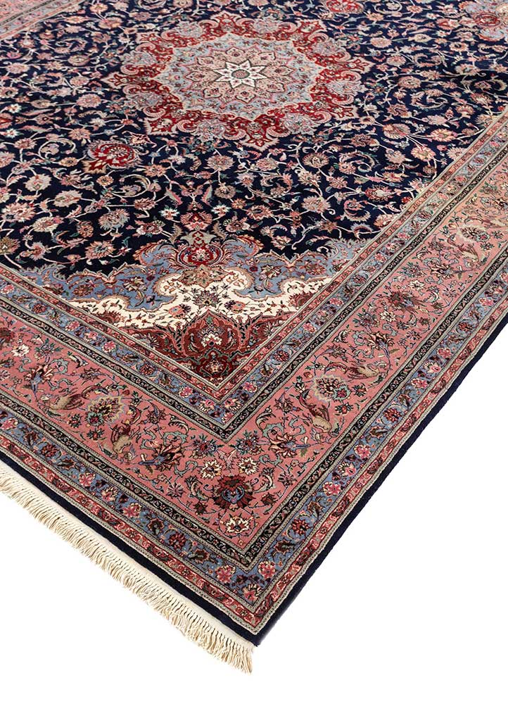 Aalam Blue Hand Knotted Wool RugsPae4927Jaipur Rugs