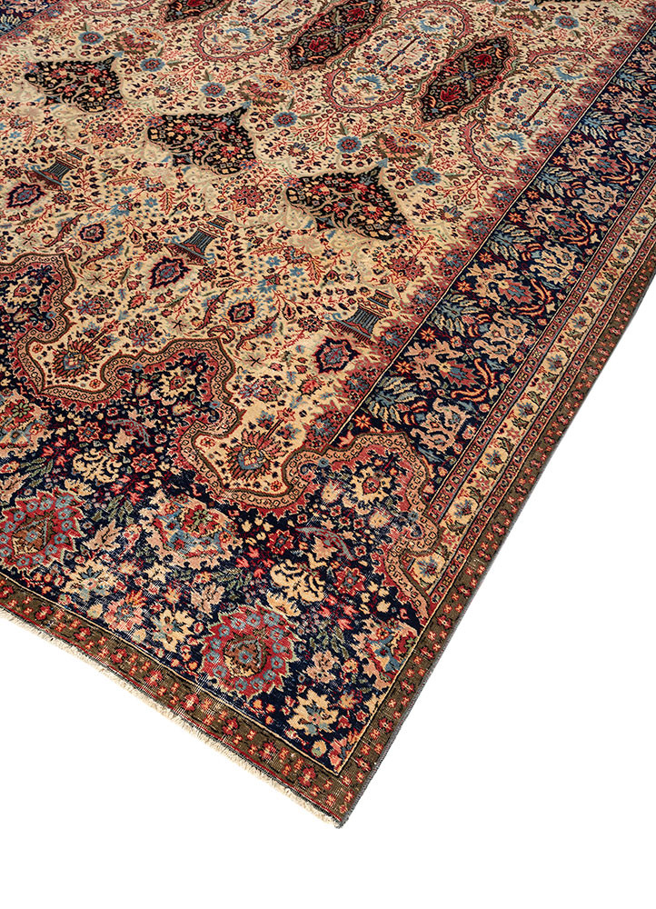aalam gold wool hand knotted Rug - FoldShot aalam gold wool hand knotted Rug - FoldShot