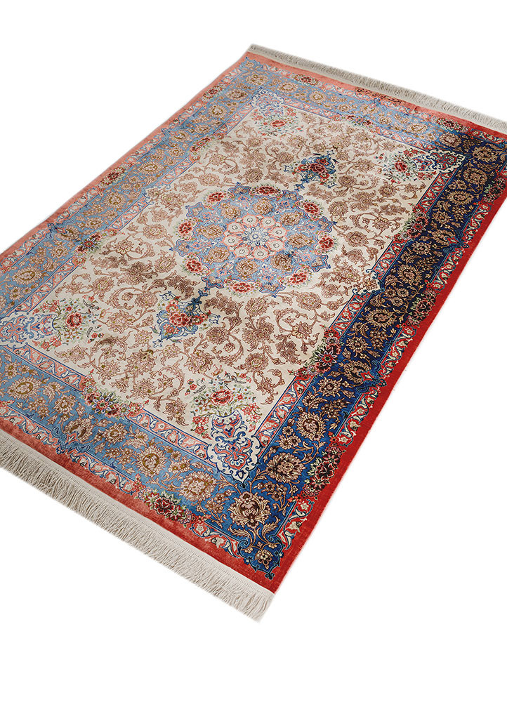 gulmarg gold silk hand knotted Rug - FoldShot gulmarg gold silk hand knotted Rug - FoldShot