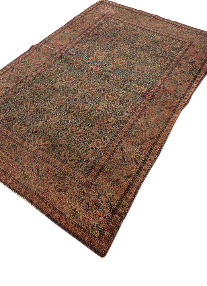 aalam gold wool hand knotted Rug - FoldShot