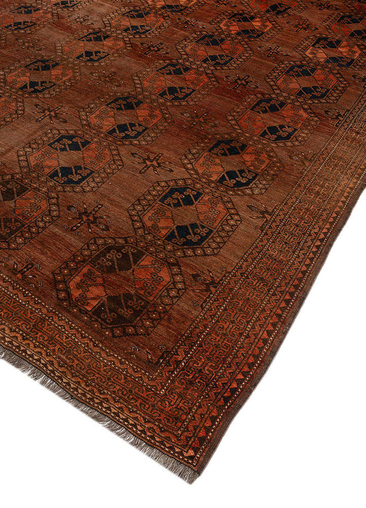 kiaan red and orange wool hand knotted Rug - FoldShot kiaan red and orange wool hand knotted Rug - FoldShot