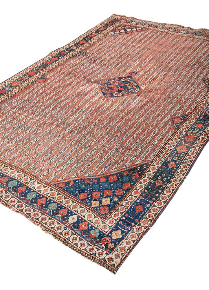 kiaan red and orange wool hand knotted Rug - FoldShot