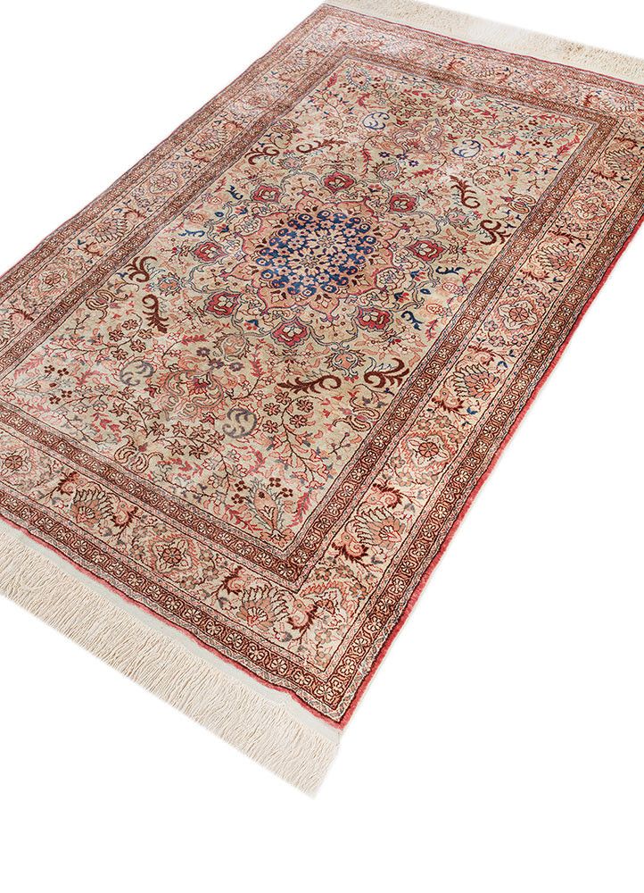 gulmarg green silk hand knotted Rug - FoldShot gulmarg green silk hand knotted Rug - FoldShot