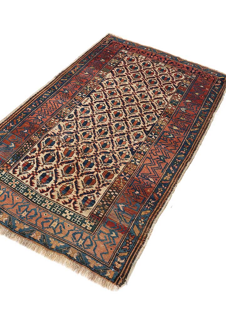 kiaan blue wool hand knotted Rug - FoldShot