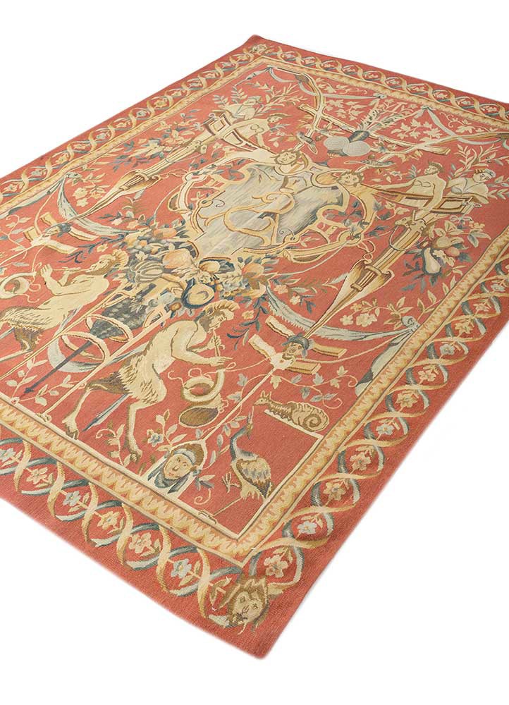 wall art red and orange wool flat weaves WALL ART & TAPESTRY - FoldShot