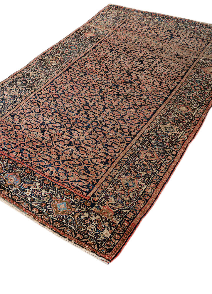 aalam blue wool hand knotted Rug - FoldShot aalam blue wool hand knotted Rug - FoldShot