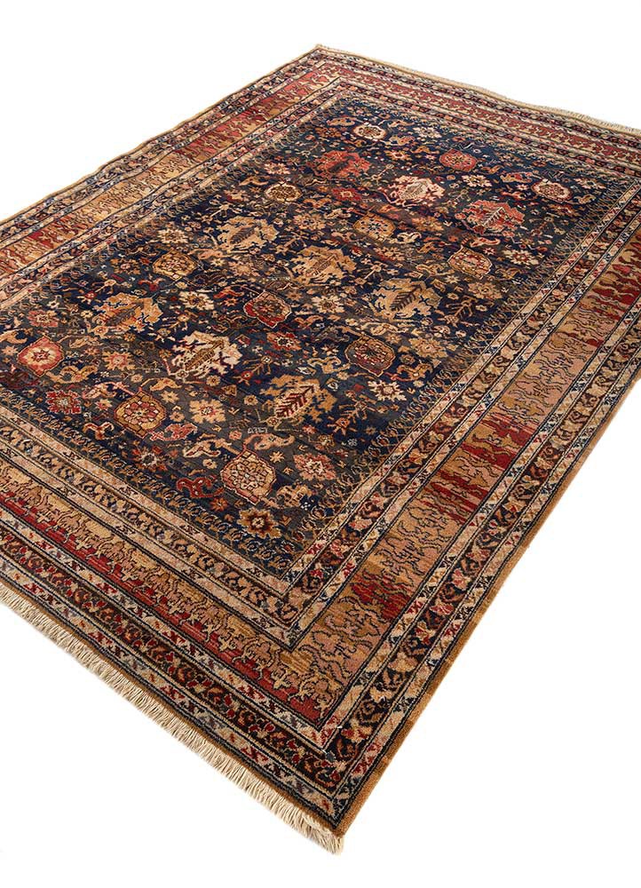 Aalam Blue Hand Knotted Wool RugsPae5321Jaipur Rugs India