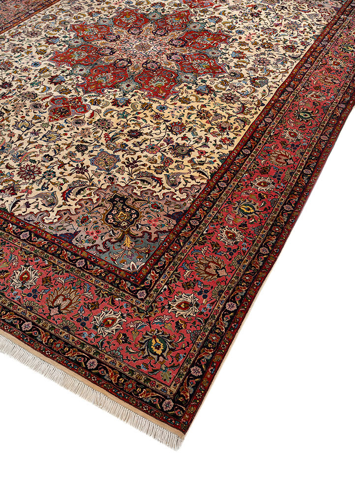 aalam gold wool and silk hand knotted Rug - FoldShot aalam gold wool and silk hand knotted Rug - FoldShot