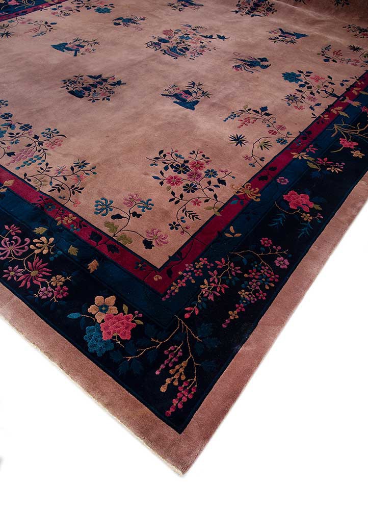 pechino blue wool hand knotted Rug - FoldShot