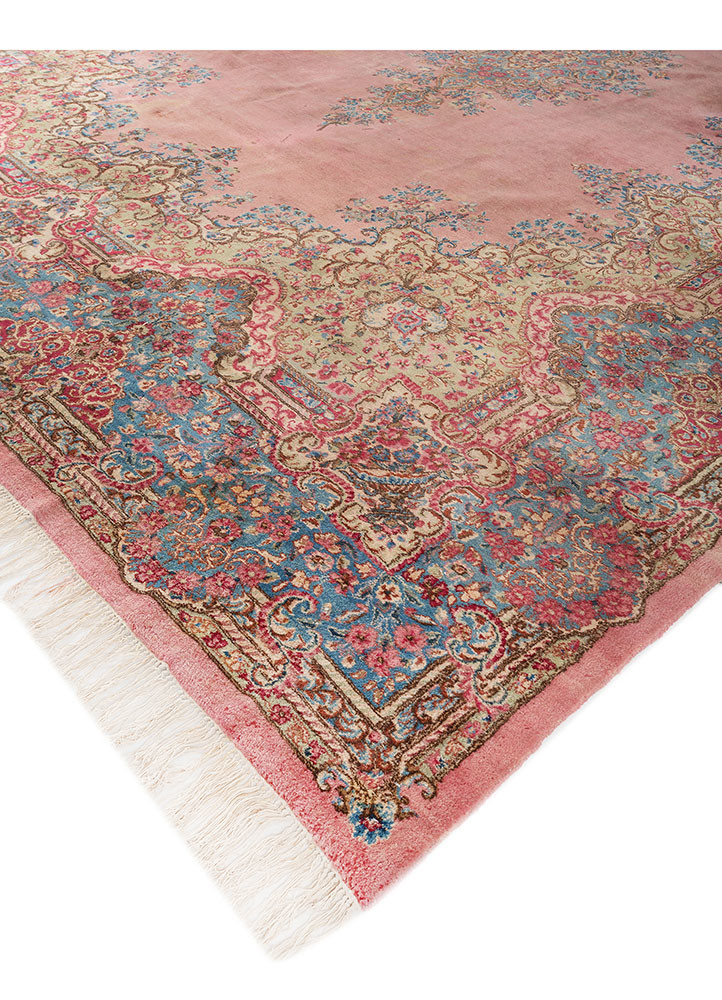 aalam blue wool hand knotted Rug - FoldShot aalam blue wool hand knotted Rug - FoldShot