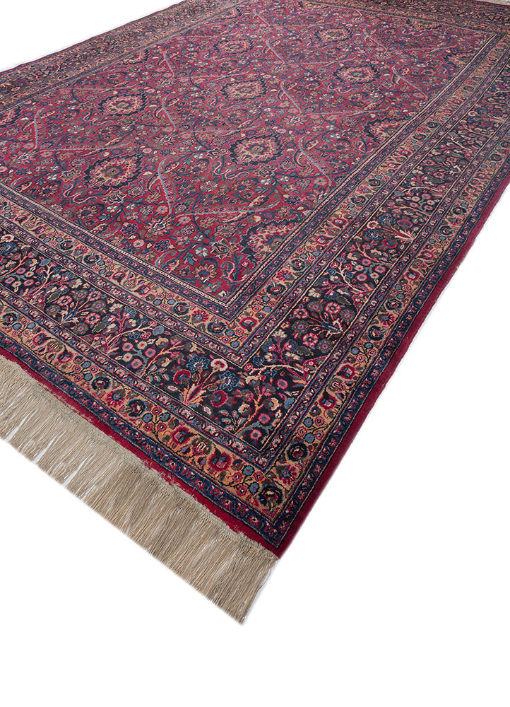 aalam blue wool hand knotted Rug - FoldShot aalam blue wool hand knotted Rug - FoldShot