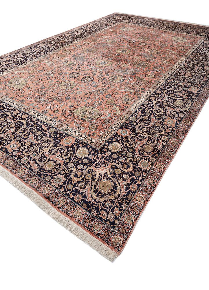gulmarg blue silk hand knotted Rug - FoldShot