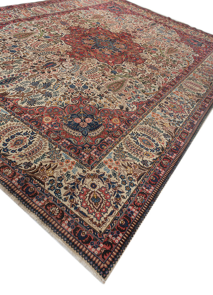 aalam blue wool hand knotted Rug - FoldShot aalam blue wool hand knotted Rug - FoldShot