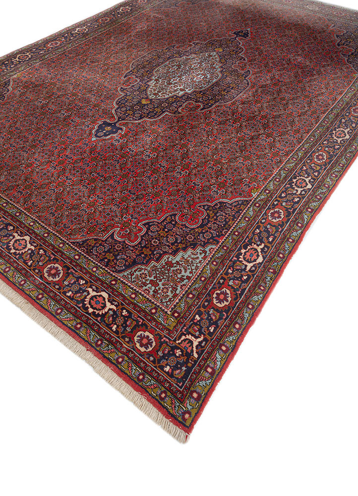 aalam blue wool hand knotted Rug - FoldShot aalam blue wool hand knotted Rug - FoldShot