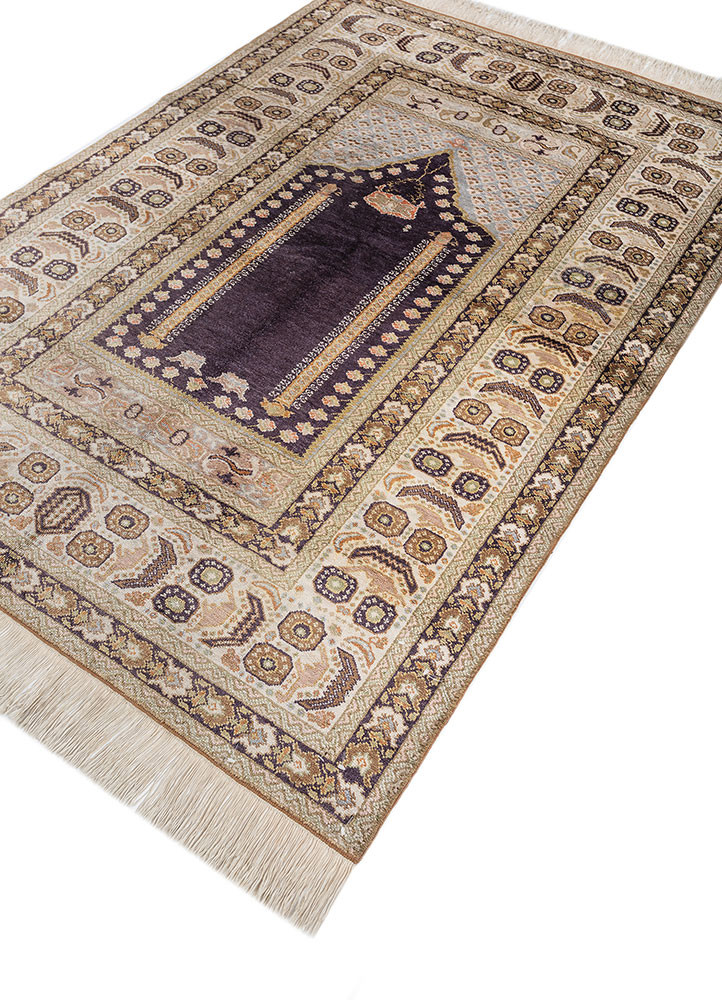 gulmarg pink and purple silk hand knotted Rug - FoldShot gulmarg pink and purple silk hand knotted Rug - FoldShot