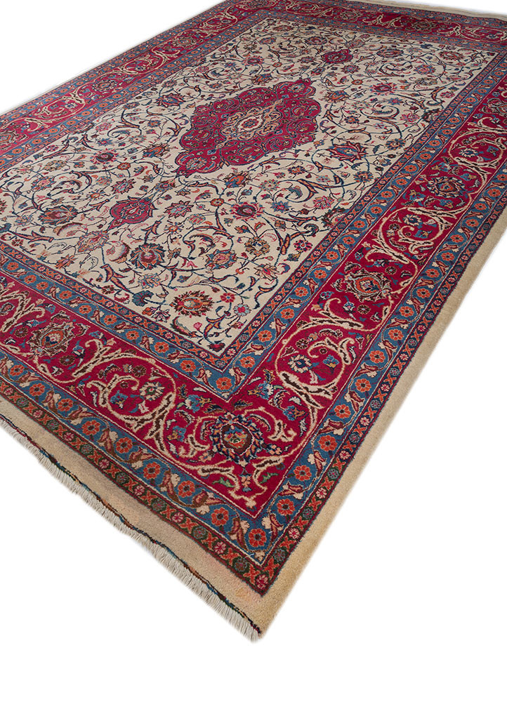 aalam blue wool hand knotted Rug - FoldShot aalam blue wool hand knotted Rug - FoldShot