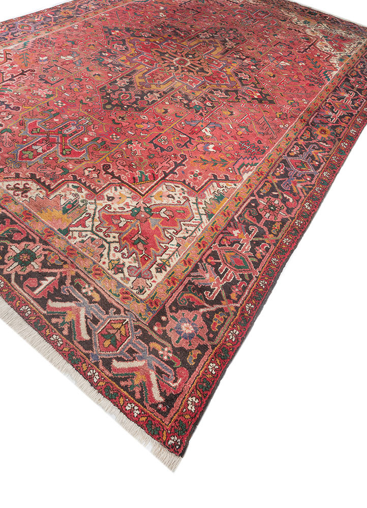 aalam pink and purple wool hand knotted Rug - FoldShot aalam pink and purple wool hand knotted Rug - FoldShot
