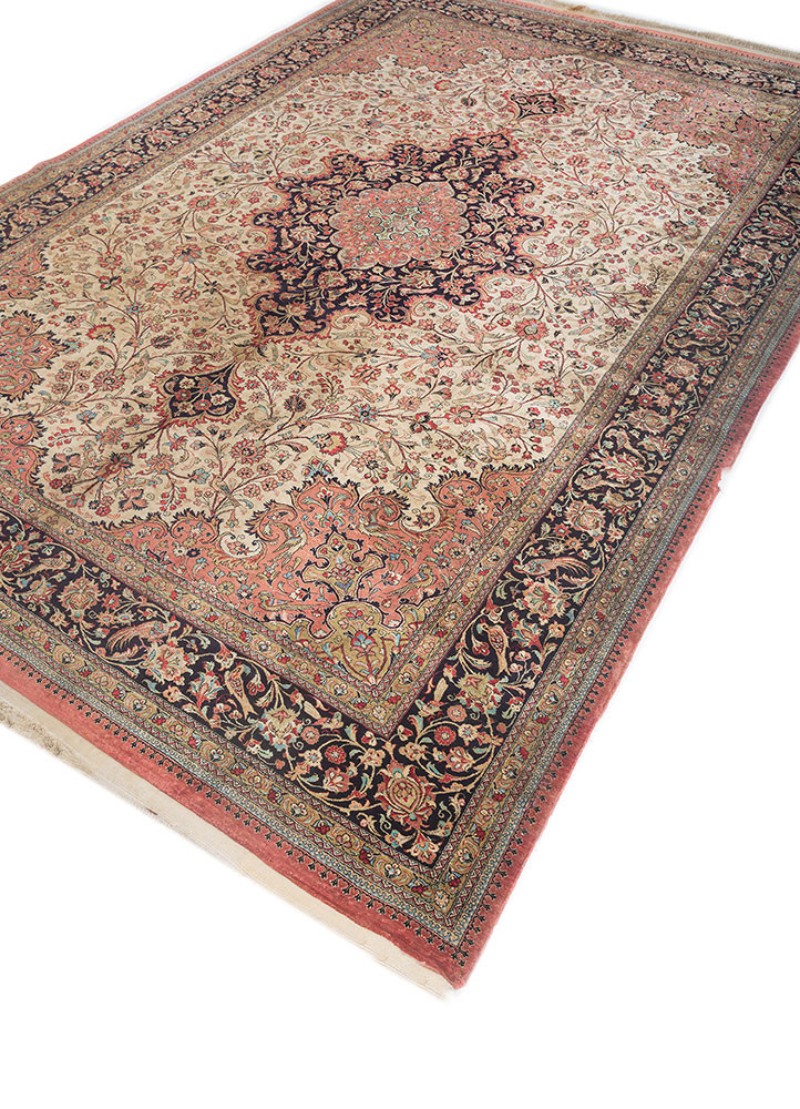 gulmarg pink and purple silk hand knotted Rug - FoldShot gulmarg pink and purple silk hand knotted Rug - FoldShot