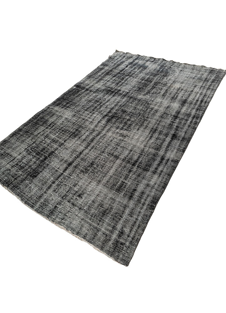 vintage grey and black wool hand knotted Rug - FoldShot vintage grey and black wool hand knotted Rug - FoldShot