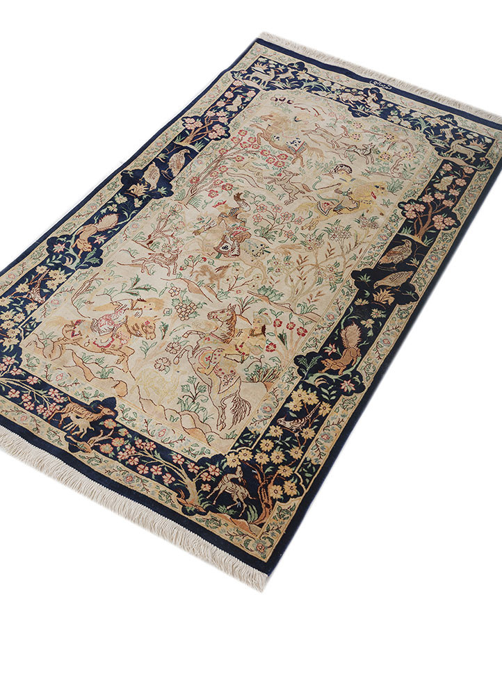 gulmarg green silk hand knotted Rug - FoldShot gulmarg green silk hand knotted Rug - FoldShot