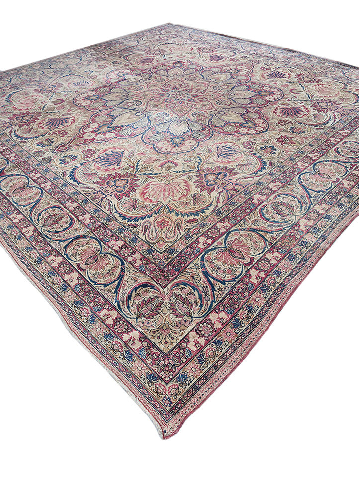 aalam beige and brown wool hand knotted Rug - FoldShot aalam beige and brown wool hand knotted Rug - FoldShot