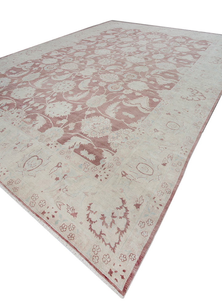 aalam pink and purple wool hand knotted Rug - FoldShot aalam pink and purple wool hand knotted Rug - FoldShot