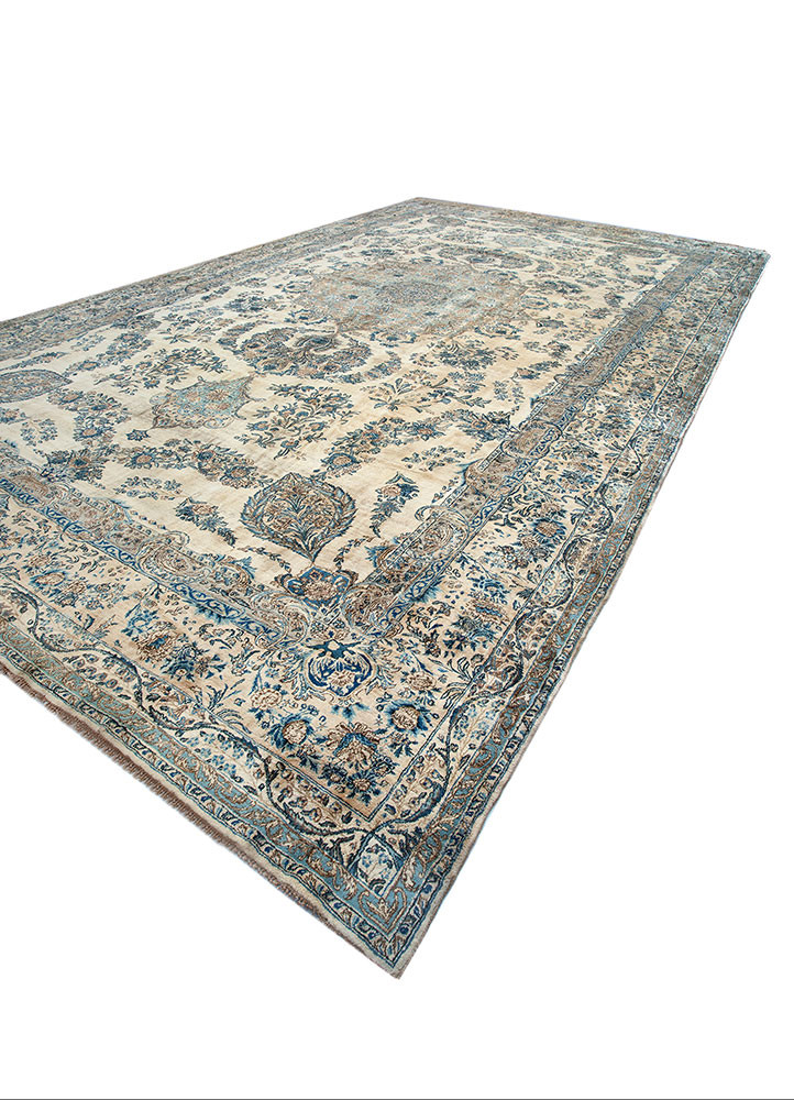 aalam gold wool hand knotted Rug - FoldShot aalam gold wool hand knotted Rug - FoldShot