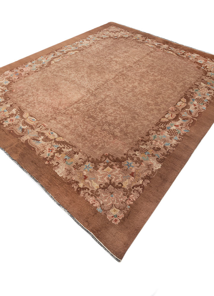 aalam red and orange wool hand knotted Rug - FoldShot aalam red and orange wool hand knotted Rug - FoldShot