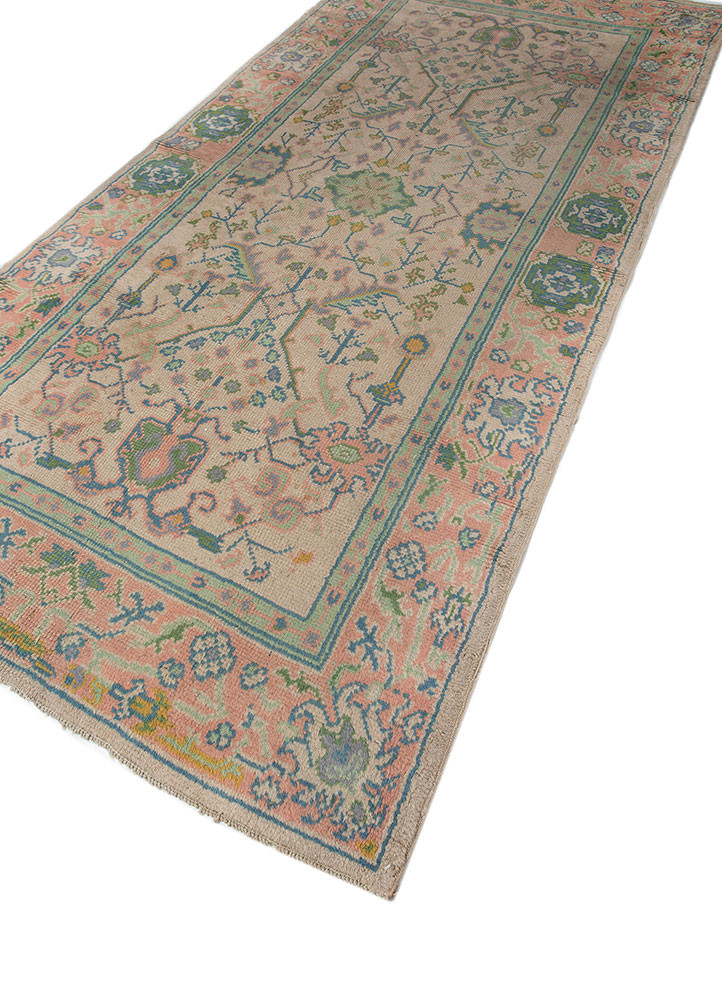 aalam beige and brown wool hand knotted Rug - FoldShot