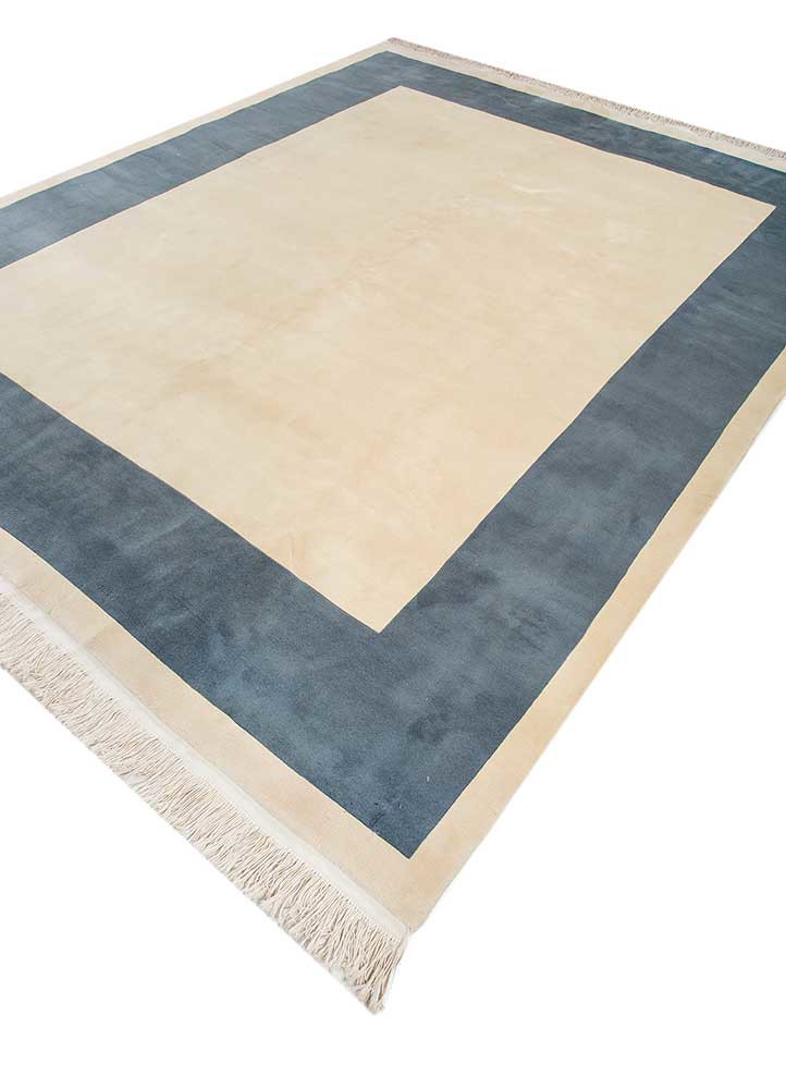 pechino ivory wool hand knotted Rug - FoldShot