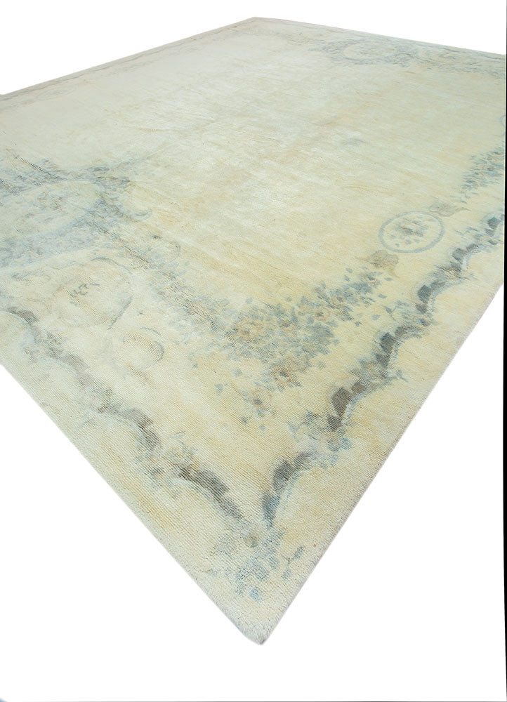 aalam gold wool hand knotted Rug - FoldShot aalam gold wool hand knotted Rug - FoldShot
